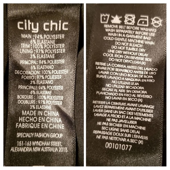 City Chic Crepe Crochet Trim Cocktail Dress M/18W - Picture 12 of 16